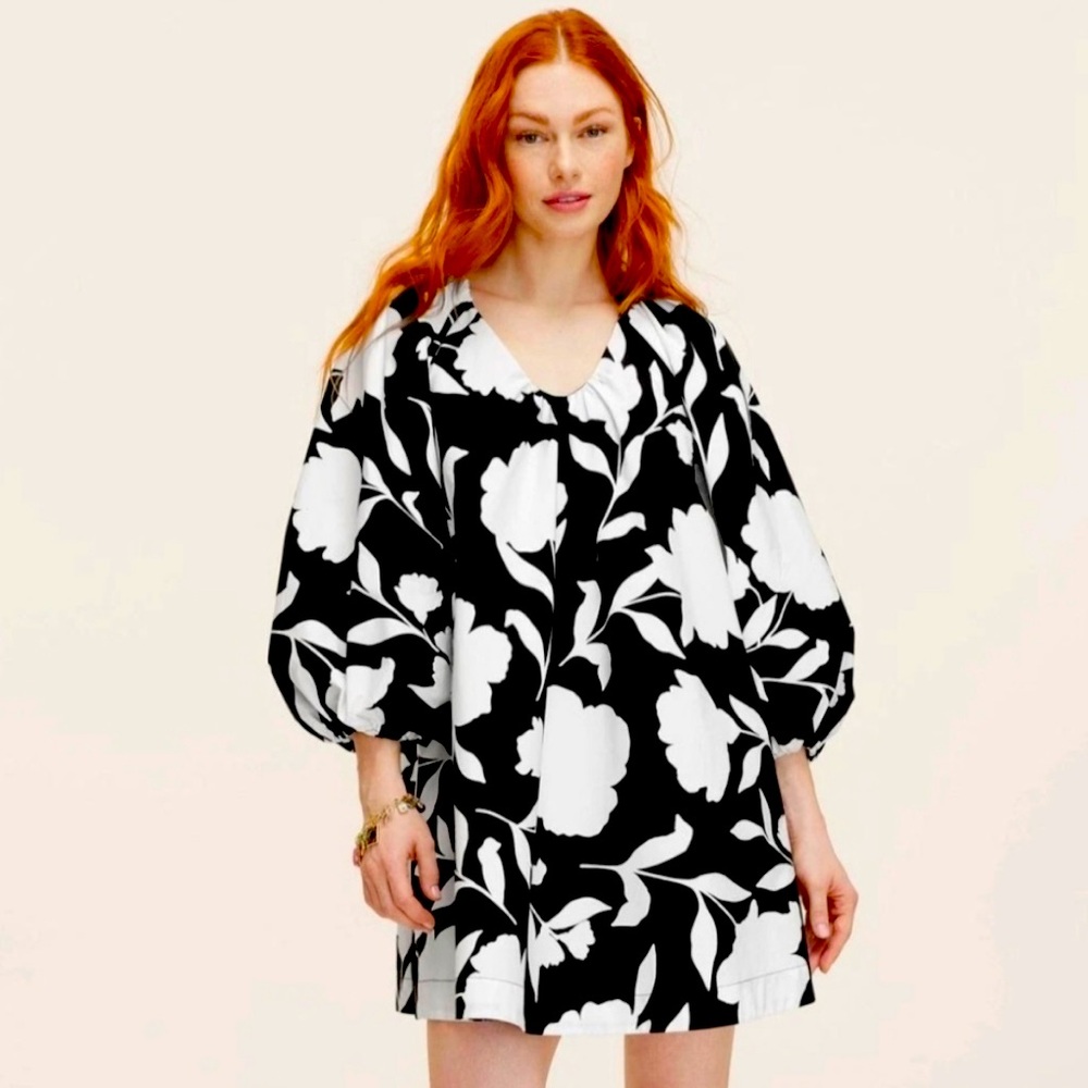 kate spade new york × Target Women's Classic Rose Poplin Long Sleeve Mini Dress